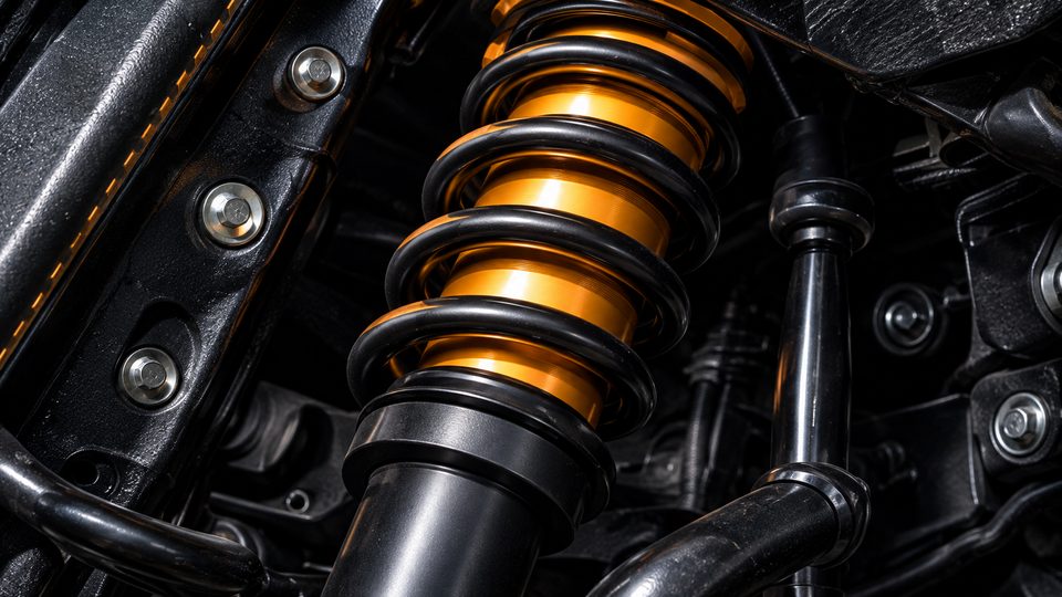 Suspension: shock absorber with coil spring