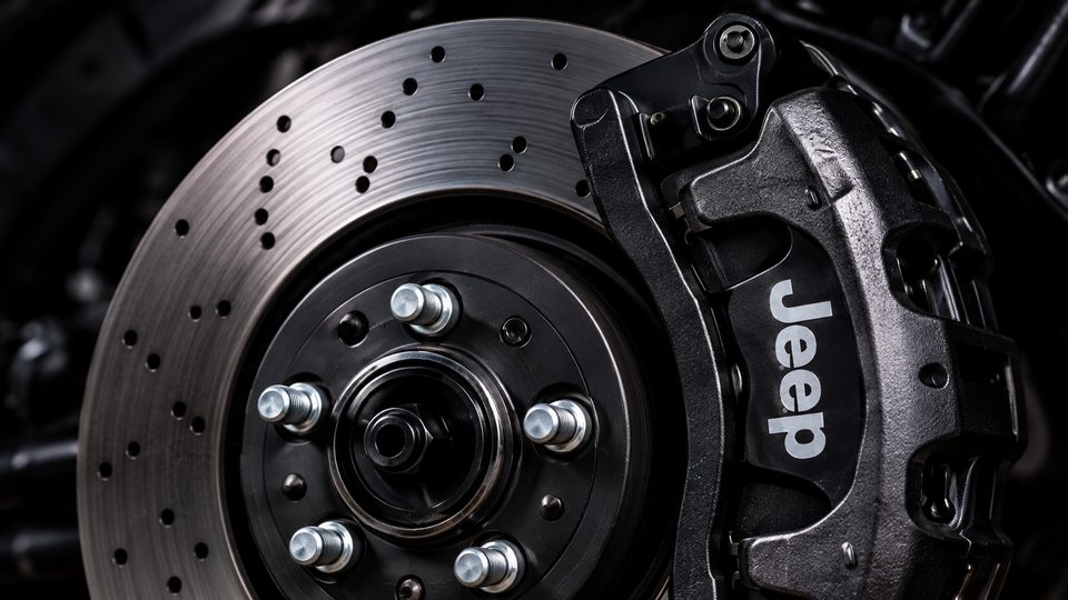 Control: drilled brake disc and caliper
