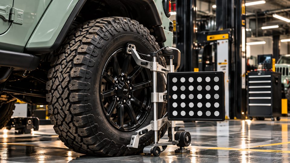 Final sign-off: wheel on the alignment rig