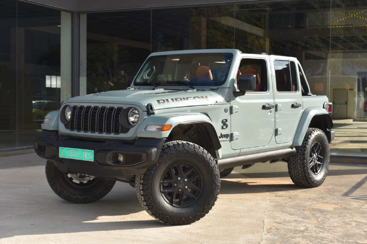 Adventure 4-door, a customised green Jeep Wrangler Rubicon