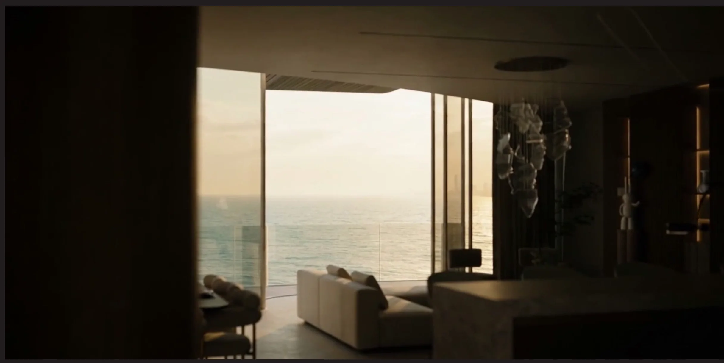 Estar y vistas al mar