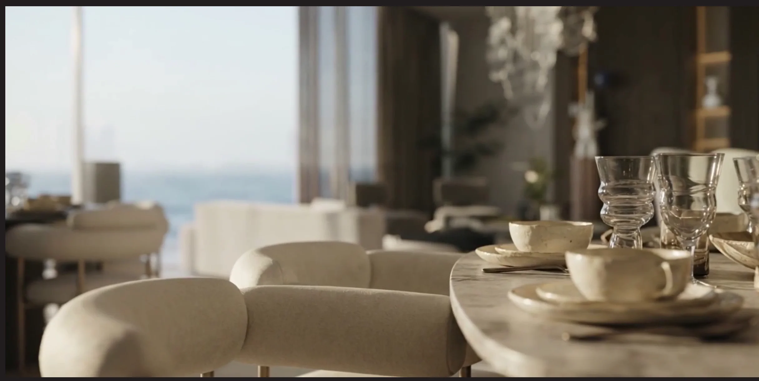 Comedor y materiales naturales