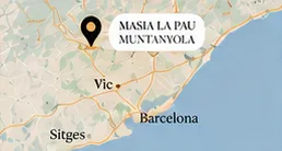 Map with the location of Masía La Pau
