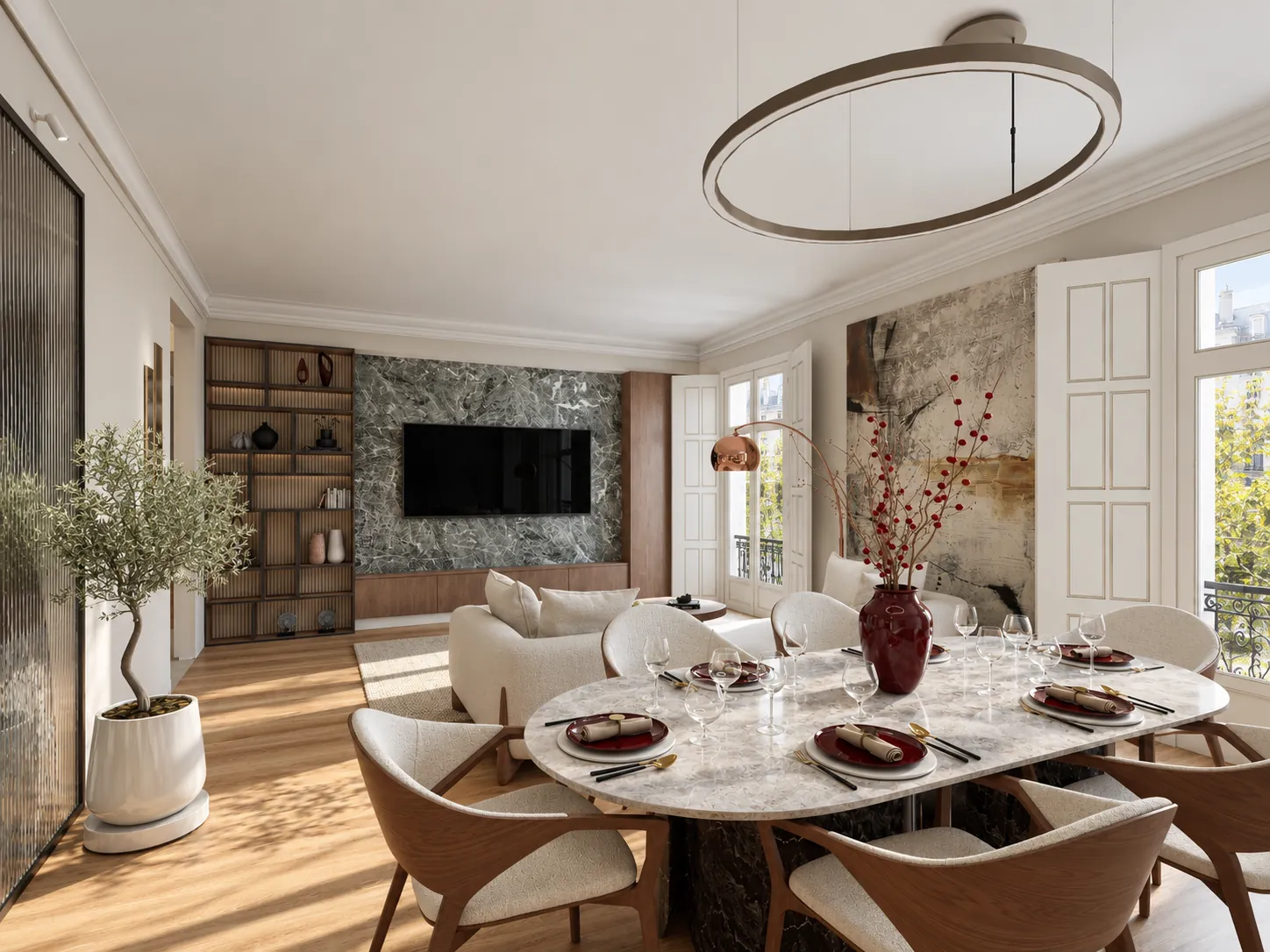 Salón y comedor, Casa Palau 5 Barcelona