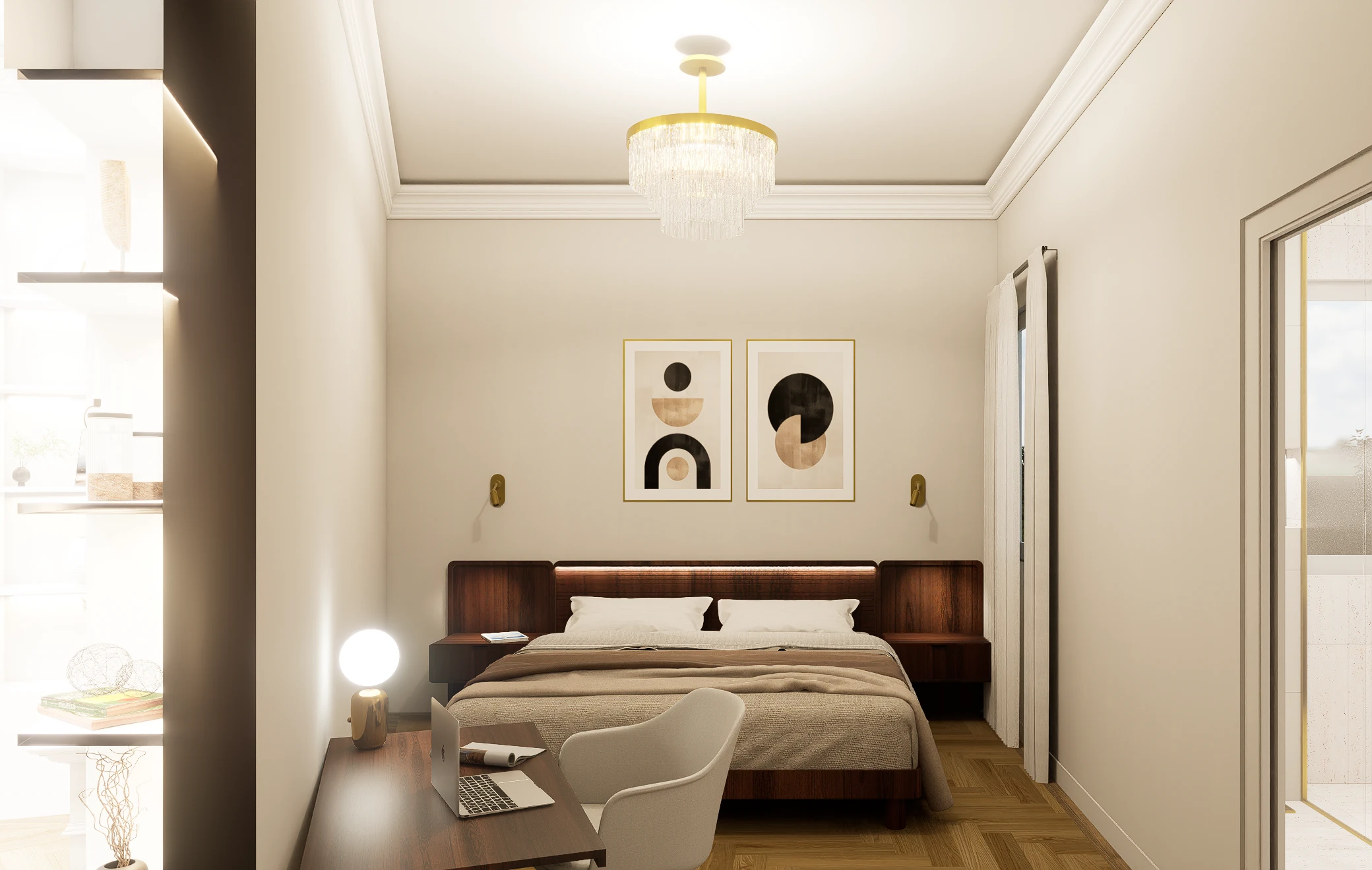Dormitorio, Casa Ramon Berenguer Barcelona
