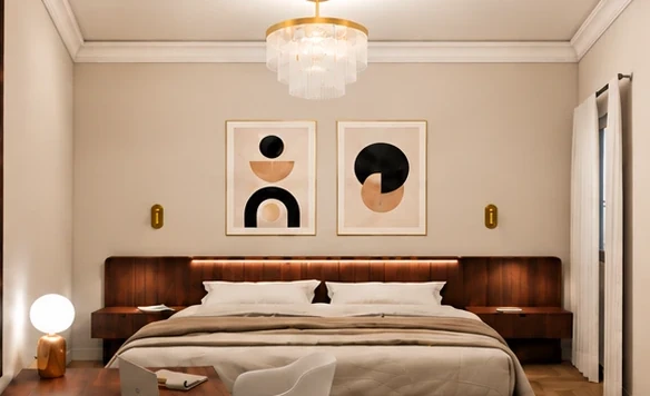 Dormitorio principal, Casa Ramon Berenguer Barcelona