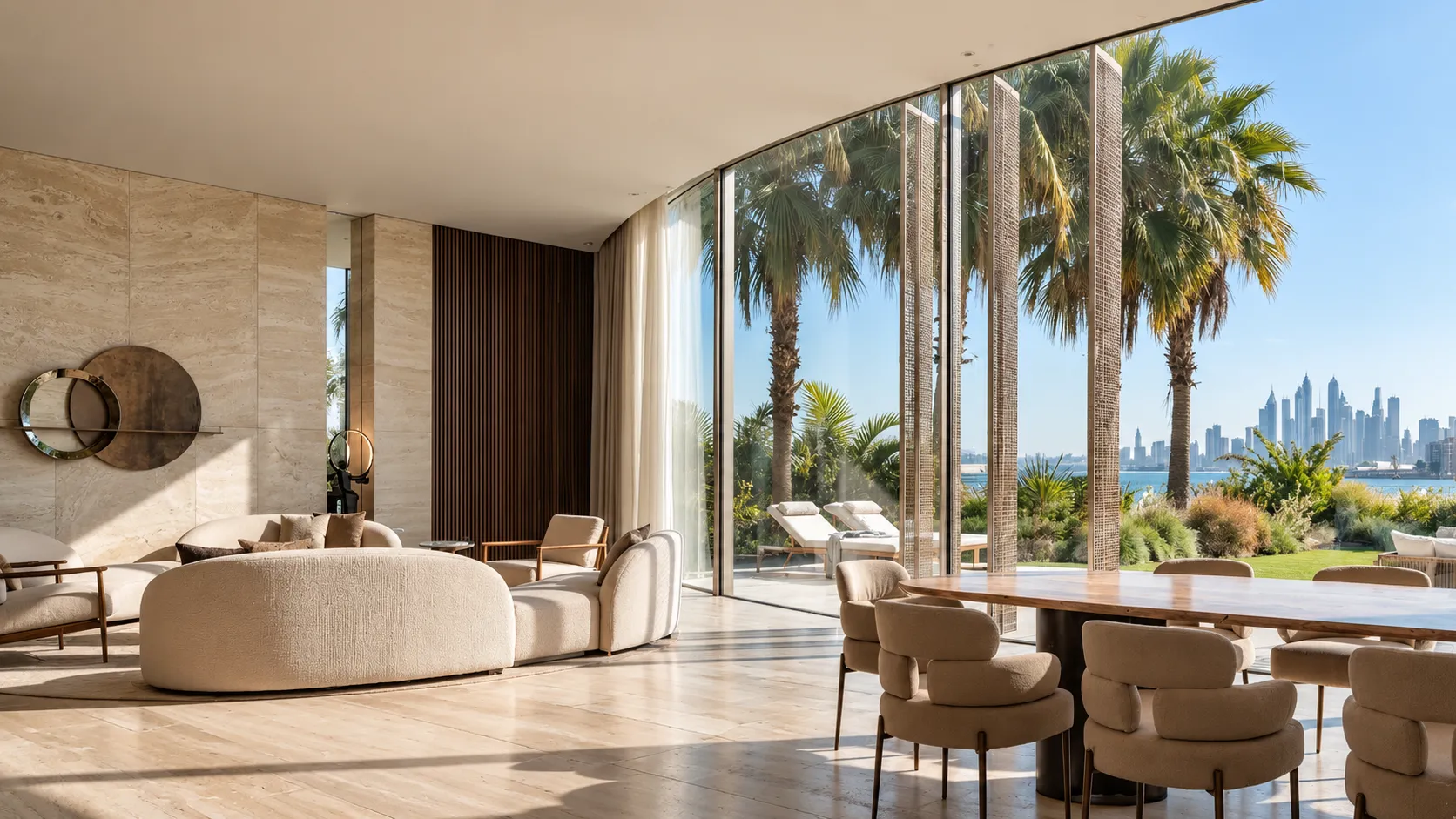 Salón y comedor, Villa Emmar Dubái