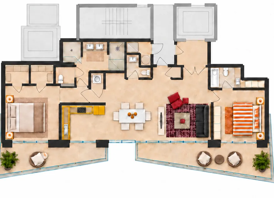 Plano de Grovenor House Miami