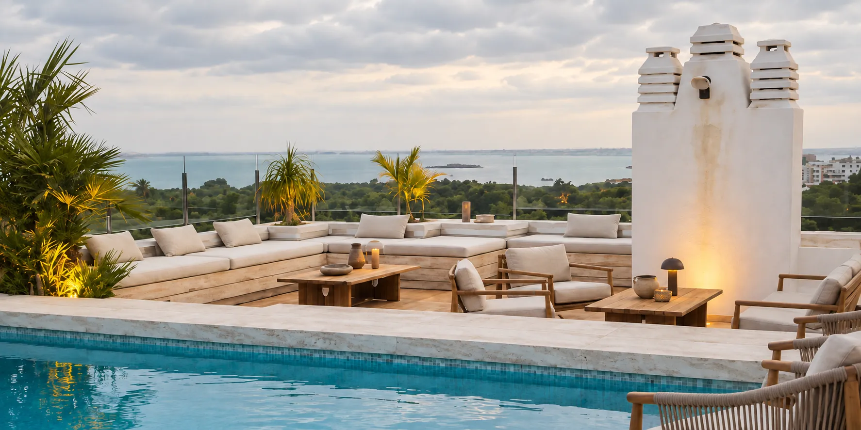 Terraza y piscina, Penthouse en la Albufera Valencia