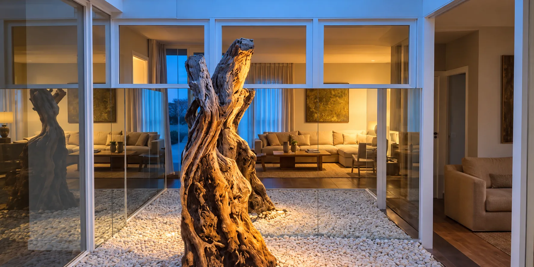 Patio de noche, Penthouse en la Albufera Valencia