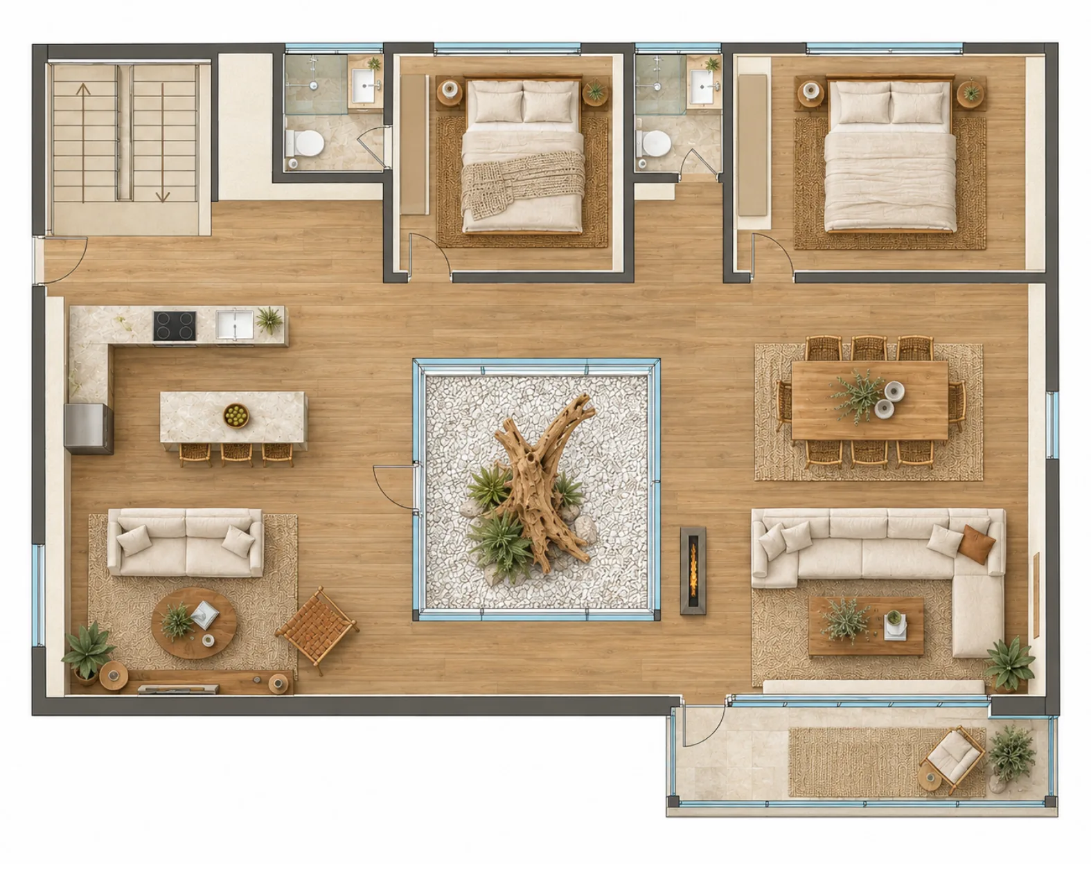 Plano de Penthouse en la Albufera Valencia