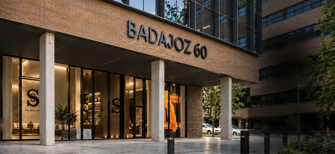 Entrada del showroom de The Seduction en Badajoz 60, Barcelona